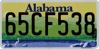 AL license plate 65CF538
