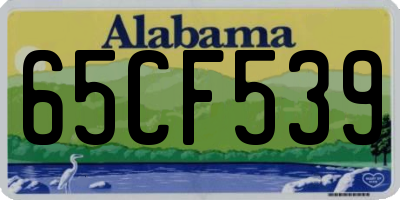 AL license plate 65CF539