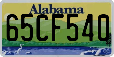 AL license plate 65CF540