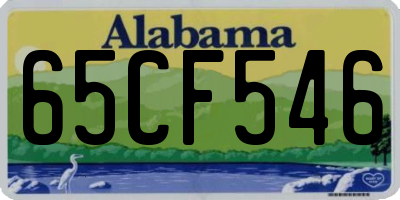 AL license plate 65CF546