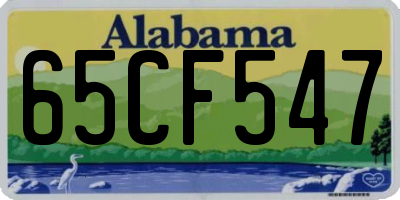 AL license plate 65CF547