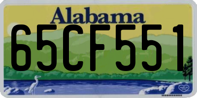 AL license plate 65CF551