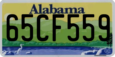 AL license plate 65CF559