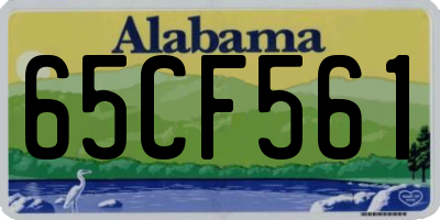 AL license plate 65CF561