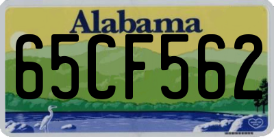 AL license plate 65CF562