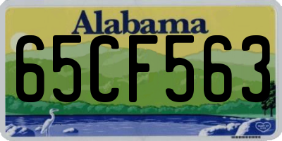 AL license plate 65CF563