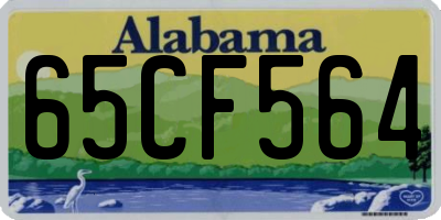 AL license plate 65CF564
