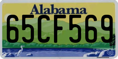 AL license plate 65CF569
