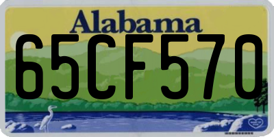 AL license plate 65CF570