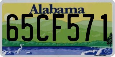 AL license plate 65CF571