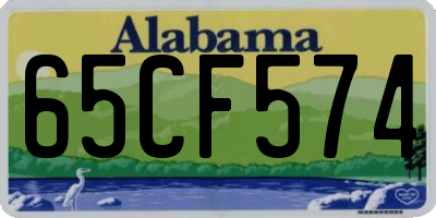 AL license plate 65CF574