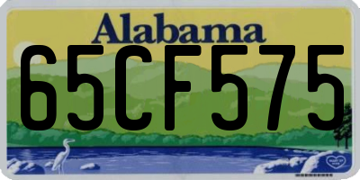 AL license plate 65CF575