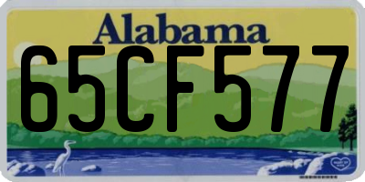AL license plate 65CF577
