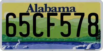 AL license plate 65CF578