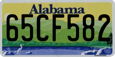 AL license plate 65CF582