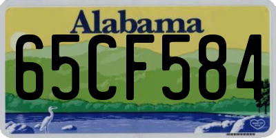 AL license plate 65CF584