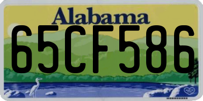AL license plate 65CF586