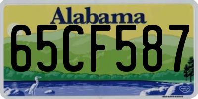 AL license plate 65CF587