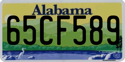 AL license plate 65CF589
