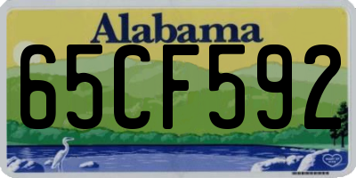 AL license plate 65CF592