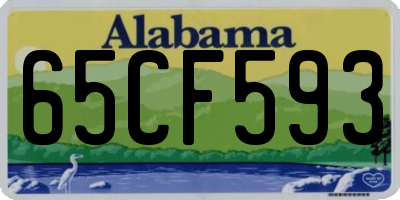 AL license plate 65CF593