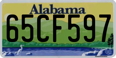 AL license plate 65CF597