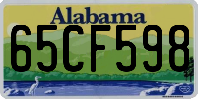 AL license plate 65CF598