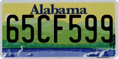 AL license plate 65CF599