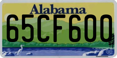 AL license plate 65CF600