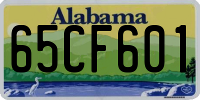 AL license plate 65CF601