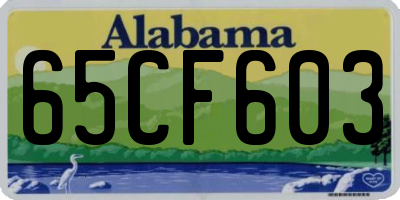 AL license plate 65CF603