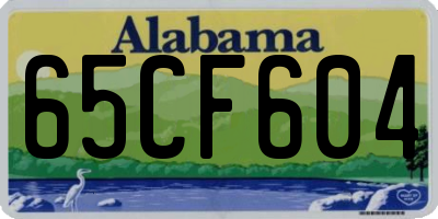 AL license plate 65CF604