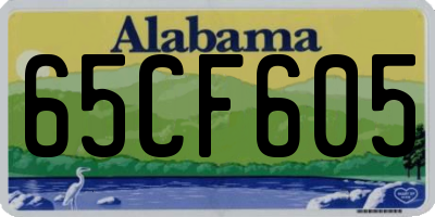 AL license plate 65CF605