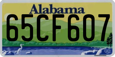 AL license plate 65CF607