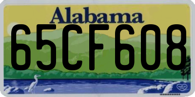 AL license plate 65CF608