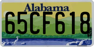AL license plate 65CF618
