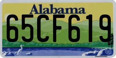 AL license plate 65CF619