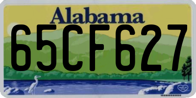 AL license plate 65CF627