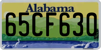 AL license plate 65CF630
