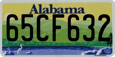 AL license plate 65CF632