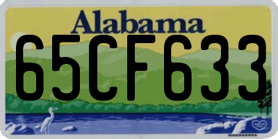 AL license plate 65CF633