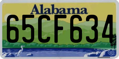 AL license plate 65CF634