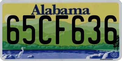 AL license plate 65CF636
