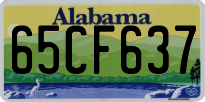 AL license plate 65CF637