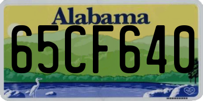 AL license plate 65CF640