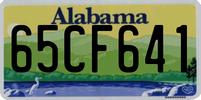 AL license plate 65CF641