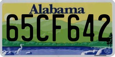 AL license plate 65CF642