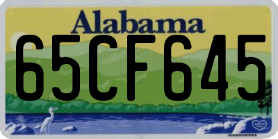 AL license plate 65CF645