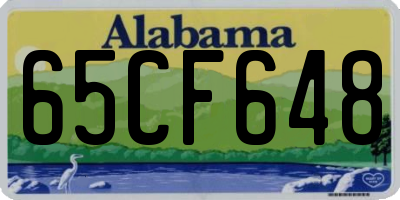 AL license plate 65CF648