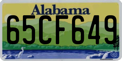 AL license plate 65CF649